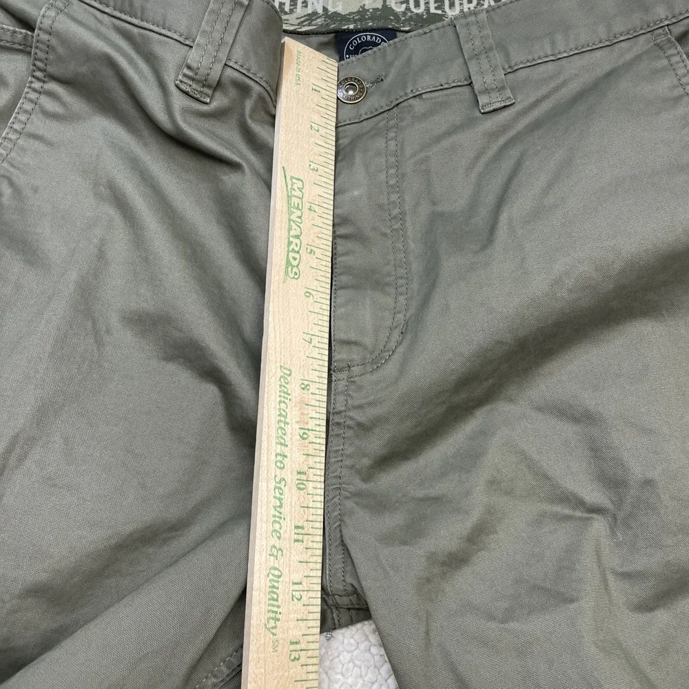 Colorado Clothing Pants Men 36x30 Olive Green Canvas Utility Straight Leg Pocket
